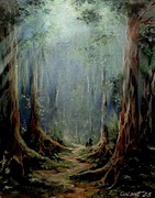 Obraz ręcznie malowany 40/30 cm. Oprawiony 