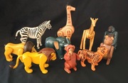 Kolekcja starych zabawek mini zoo z lat 80 tych