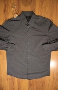 Koszula C&A r. 39 szara męska dł rękaw bawełniana gładka 