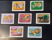 !!! MONGOLIA DZIKIE KOTY 7szt...KOMPLETNA SERIA...CZYSTE**!!!