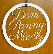 Koło ślubne dom Panny Młodej, dekoracja 30cm