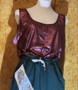 Bluzeczka damska metaliczna bordo 4xl