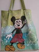 Torebka ze skóry naturalnej Massimo Contti. Ręcznie malowana. 