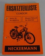 Katalog części / Lista części zamiennych Neckermann Condor Motorower-25