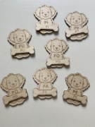 Drewniane tabliczki z sylabami do nauki czytania - Piesek i kość (PA)