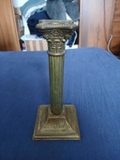 Stara mosiezna kolumna secesja świecznik 