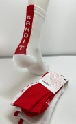Skarpety Sportowe Bandit 40-42 biało czarwone 2 pary 