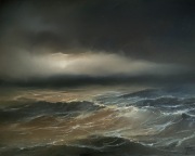 Dawid Figielek /Timorinelt/obraz olejny , morze, sztorm, marynistyka 