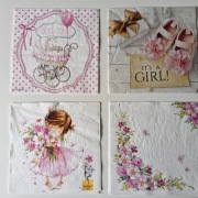 Serwetki decoupage BABY GIRL 19 sztuk