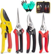 KOTTO zestaw 4 sekatorów + ochronne rękawice + pokrowiec