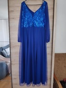 Sukienka wizytowa habrowa piękna na wesele 50-52