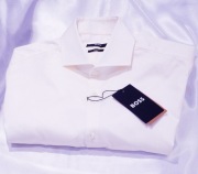 HUGO BOSS  koszula S 38 Slim  cutaway twill UNIKALNY KOLOR na spinki brioni