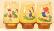 PRL Ręcznie Malowane Szklanki z Muchomorem i Krasnalami Duszniki Zdrój