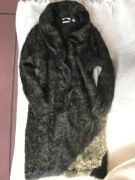 Długi włochaty moherowy kardigan Country Road moher wełna luźny khaki