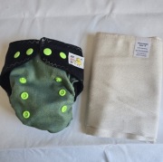 Otulacz 100% wełna merino, Kokosi mos+gratis jodełka, pieluchy wielorazowe