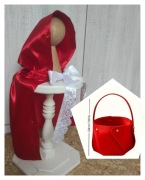 Peleryna Czerwonego Kapturka + koszyczek r 74-80