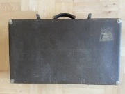 Retro walizka vintage brązowa PRL vinyle sztywna