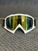 Gogle narciarskie snowboardowe białe | Lustrzana szyba | UV idealne na zimę