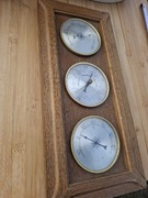 Stacja pogodowa, barometr, termometr, higrometr, staroć vintage