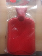 Termofor do terapii olejem rycynowym,gumowy czerwony 2l- realnie 1,3 l