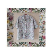 bluzka koszula floral kwiaty pastelowa muślinowa bawełna łączka