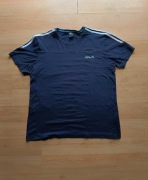 Koszulka męska Adidas XL granatowa t-shirt paski