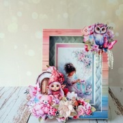 Bajkowa ramka handmade dla małej księżniczki 13x18 cm