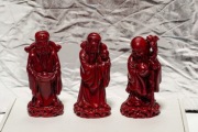 Figurki - trzej chińscy bogowie szczęścia: Fu, Lu i Shou - Trzy Gwiazdy