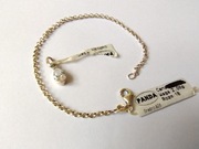 NOWA bransoletka 18cm 2,06g zawieszka 0,8g PANDA kobieta srebrna na prezent