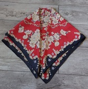 Vintage jedwabna chusta wzory silk 
