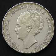 Holandia 1 gulden 1940 - Wilhelmina - srebro