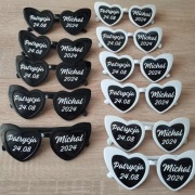 Naklejki na okulary w kształcie serca