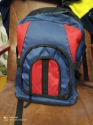 PLECAK CZERWONO-GRANATOWO-CZARNY