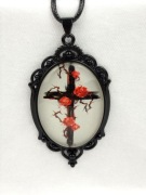 NOWY Naszyjnik wisiorek damski gotycki krzyż krzyżyk alternative