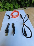 Kabel USB-micro o różnych długościach.