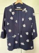 żakiet marynarka MANGO w kwiaty