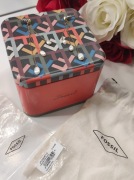 Fossil kolczyki wiszące perłowe nowe