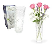 wazon szklany tuba 30 x 12 cm SERDUSZKA GLP-50405