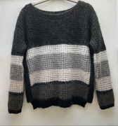 Moherowy gruby szary sweter oversize Culture r.M