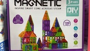 Duzy zestaw klocki magnetyczne dla dzieci 120 elementów 