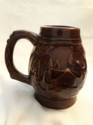 Kufel ceramiczny ozdobny brązowy 1szt