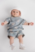 Komplet NUNU baby 80/86,86/92,92/98 tshirt szorty mint