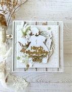 Kartka na chrzest, delikatna, w pudełku HANDMADE