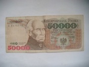 BANKNOT PRL 50000 ZŁOTYCH 1993 r. STANISŁAW STASZIC seria G