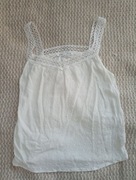 Biała bluzka na ramiączkach z koronką Sinsay XS 34