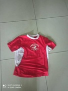 Koszulka T-shirt 126 / 128 cm czerwona oddychająca Rebel