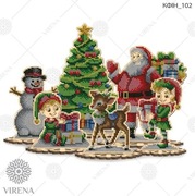 Zestaw figurek do dekoracji wnętrz z drewna do haftu koralikami