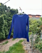 Longsleeve koszulka długi rękaw 100% wełna merino Quecha Decathlon M/38