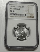 1 złoty 1975 NGC MS66 