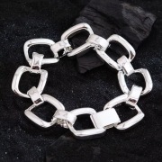 Okazała srebrna bransoletka pr. 925 ponadczasowa klasyka !!!